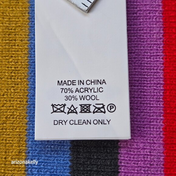 NWT Kate Spade Multi Stripe Wool Blend Scarf - Picture 8 of 12